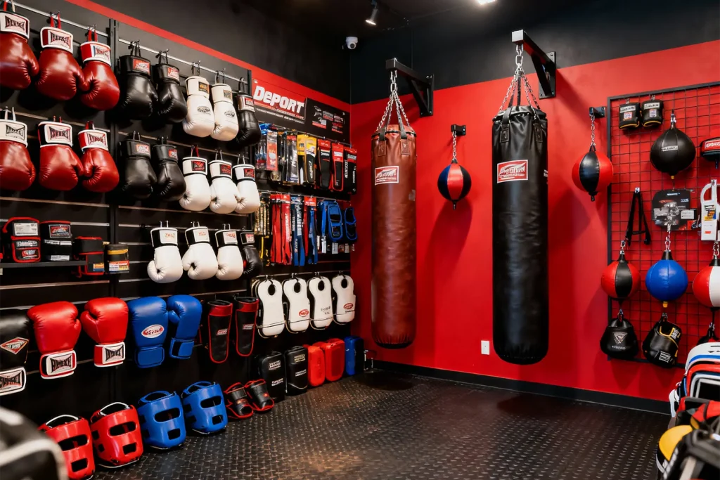 Tienda especializada en boxeo con equipamiento completo