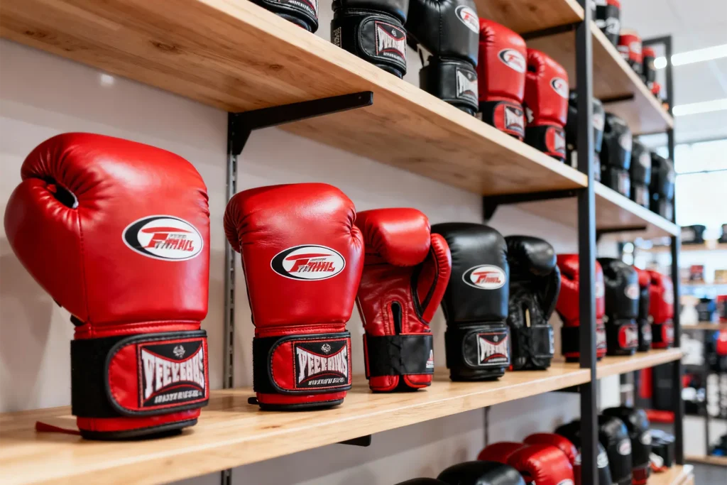 Variedad de guantes de boxeo de marcas premium